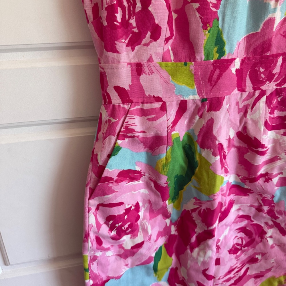 Lilly Pulitzer Womens Hotty Pink First Impression Collins Dress Size 0 Silk Rose - Picture 3 of 13